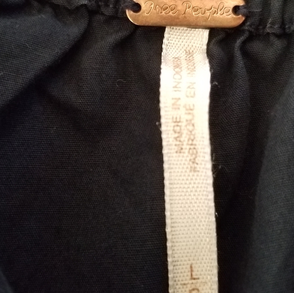 Free People Navy One Shoulder Blouse Top Size Large - Picture 4 of 7